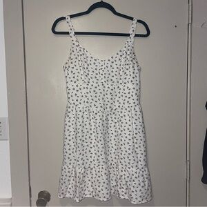 Hollister White Floral Sleeveless Dress